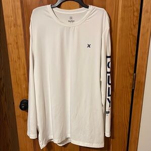 Hurley White Long Sleeve UPF Tee
